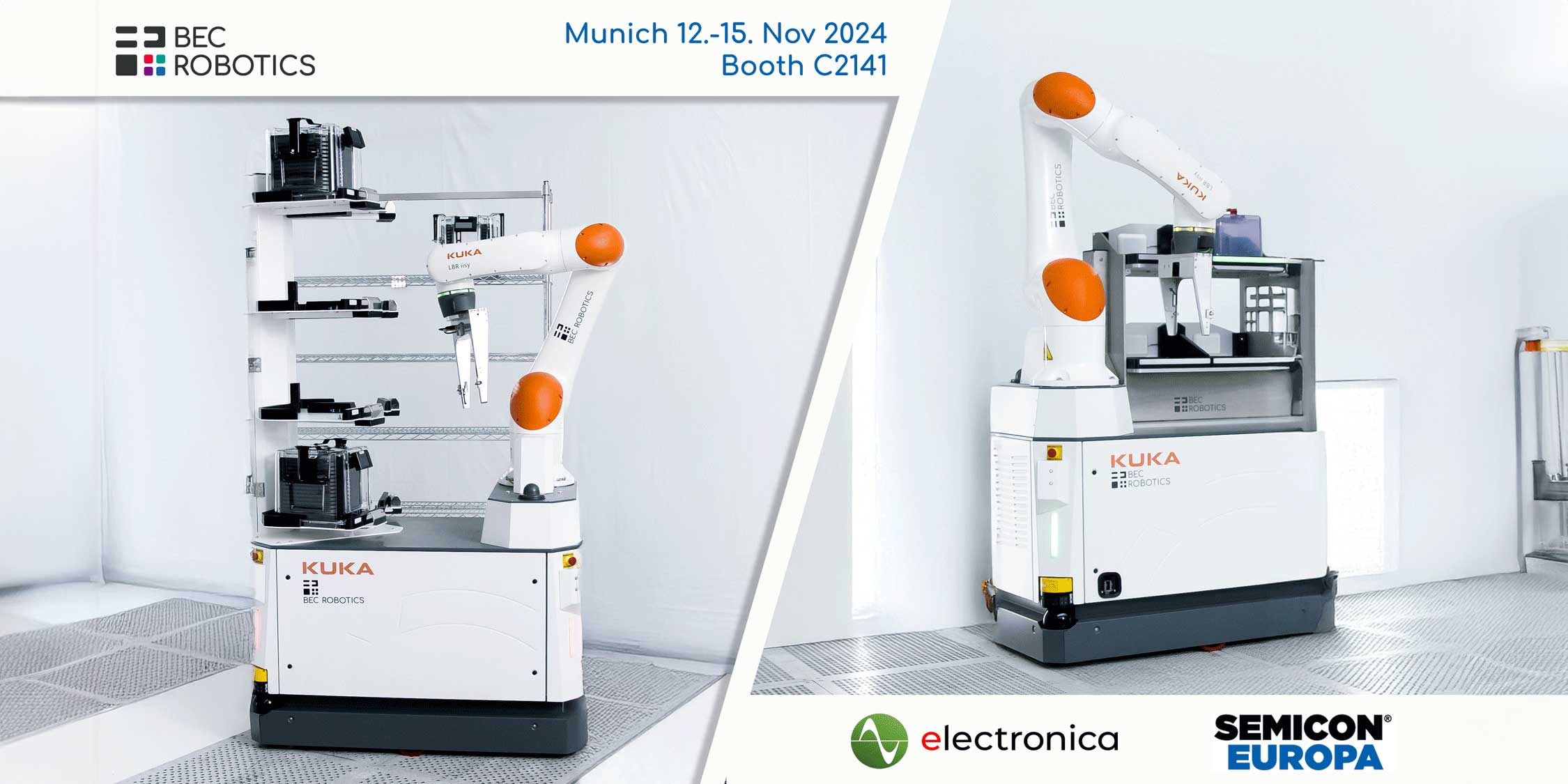 becrobotics semicon europa electronica munich 2024 kuka robotics cleanroom